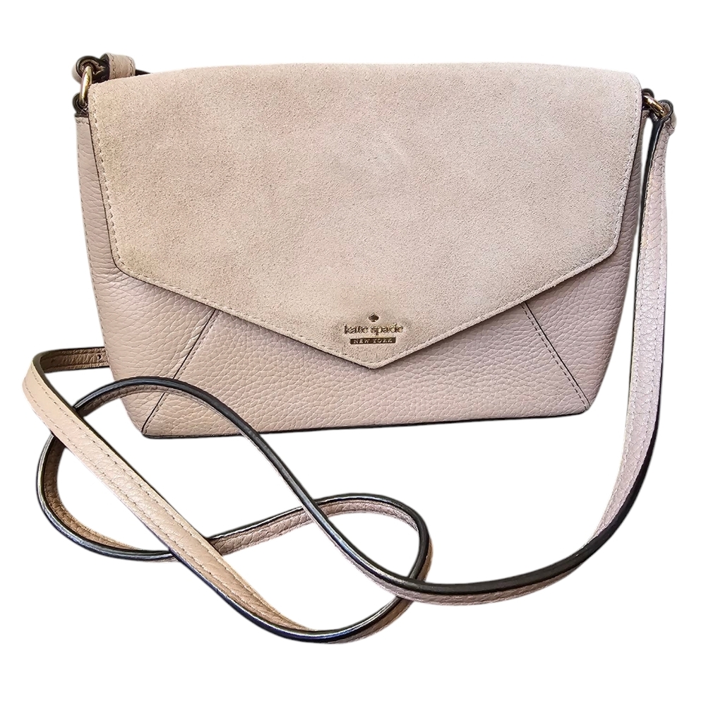 Kate Spade Spencer Court Large Monday Suede & Leather Envelope Crossbody